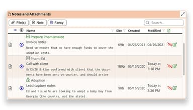 Outlaw Practice notes & attachment manager
