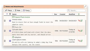 Outlaw Practice notes & attachment manager