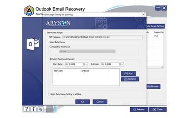 Outlook Email Recovery Select Date Range