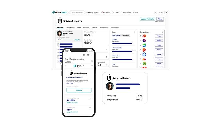 Owler Key Account Info in One Dashboard
