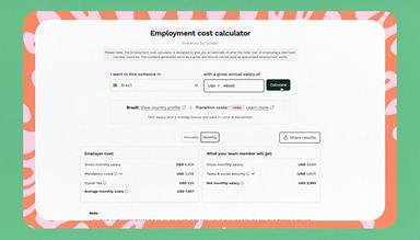 Oyster Navigate global hiring and manage your distributed team with this growing set of free tools, like our Global Employment Cost Calculator and Employee Misclassification Analyzer