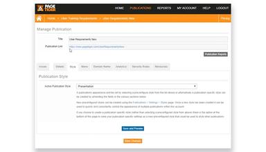 PageTiger manage publication