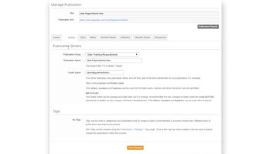 PageTiger publication tags