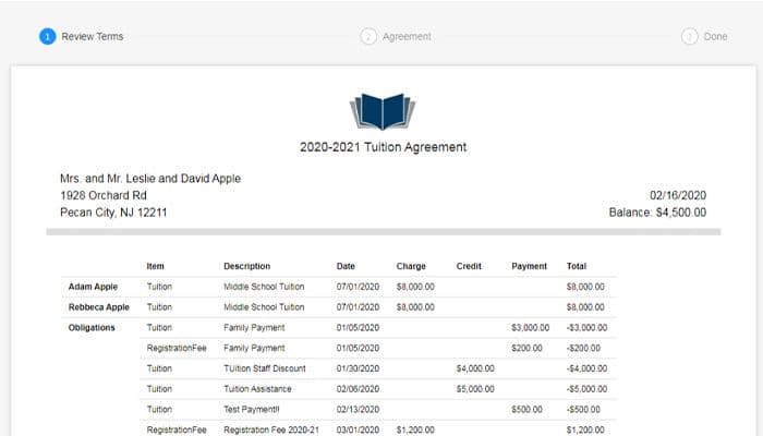 ParentLocker Billing