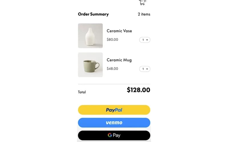 PayPal Order Summary