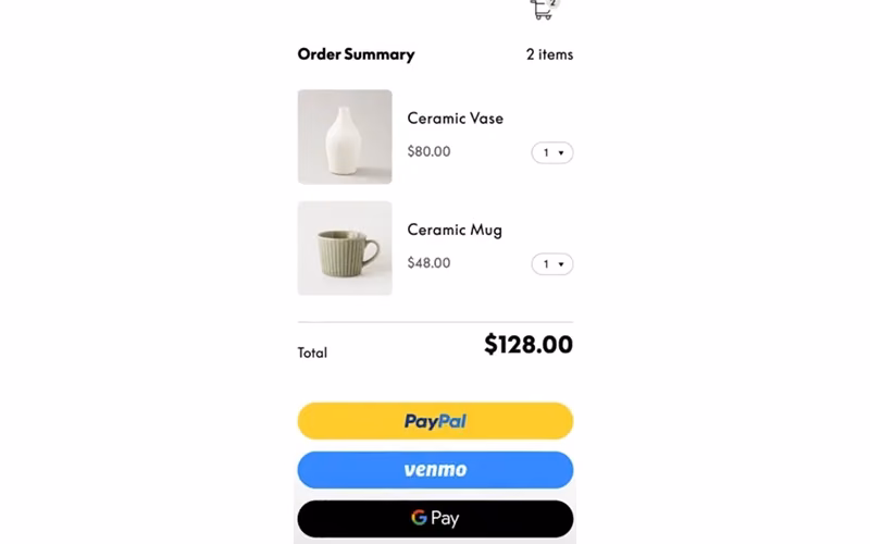 PayPal Order Summary