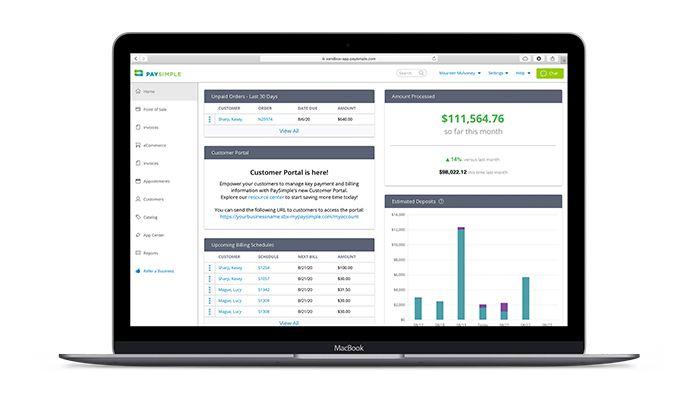 PaySimple View your business at a glance with a dynamic dashboard