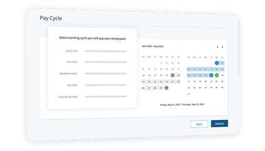 Select Pay Cycle Screen