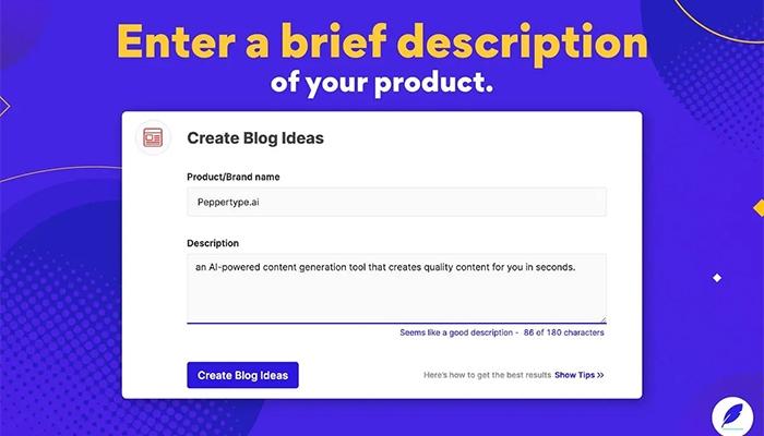 Peppertype Create engaging product descriptions
