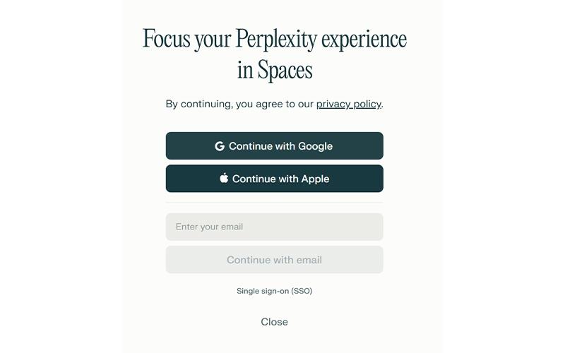 Perplexity Login