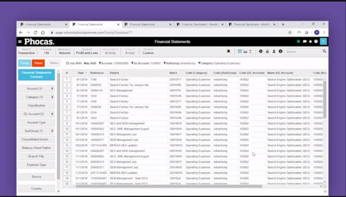 Phocas Financial Statements