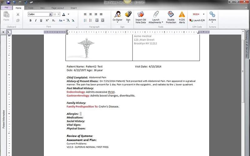 Picasso EMR New Patient Information