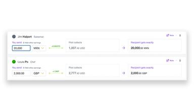 Plane Easily set up contractor payments worldwide without paying international wire fees. Plane never makes money from exchange rates, so your team can get paid more