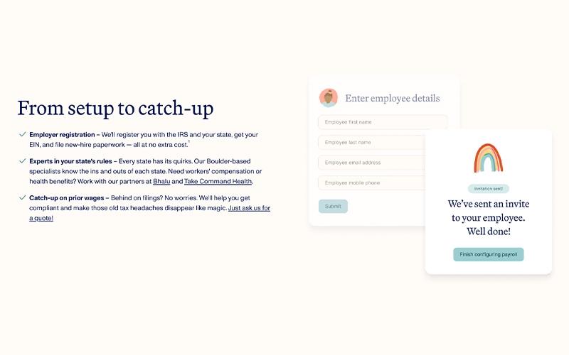 Poppins Payroll Enter Employee Details