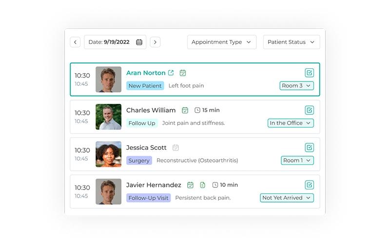 Populate EMR Appointment Schedule