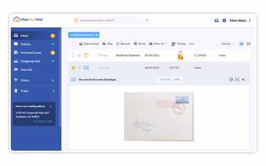 PostScan Mail Virtual Mailbox