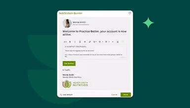 Practice Better Notification Builder
