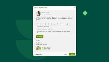Practice Better Customizable Email Notifications