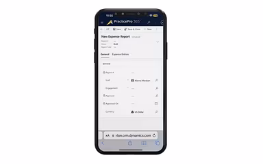 PracticePro 365 New Expense Report