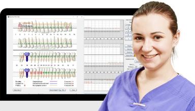 Practice Web All data comes together in the graphical perio chart, making it easy to visualize info and educate patients