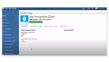 Prima Facie Contact Page