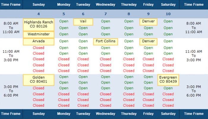 ProBusiness ToolsTechnician Schedule