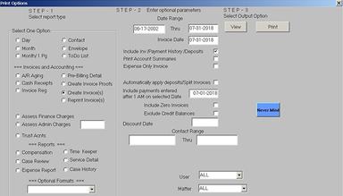 ProTempus Create invoices and reports