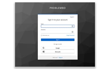 Problembo Sign-In Screen
