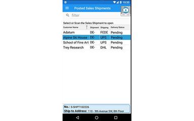 Proof of Delivery Posted Sales Shipments