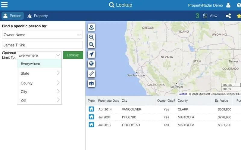 PropertyRadar Lookup
