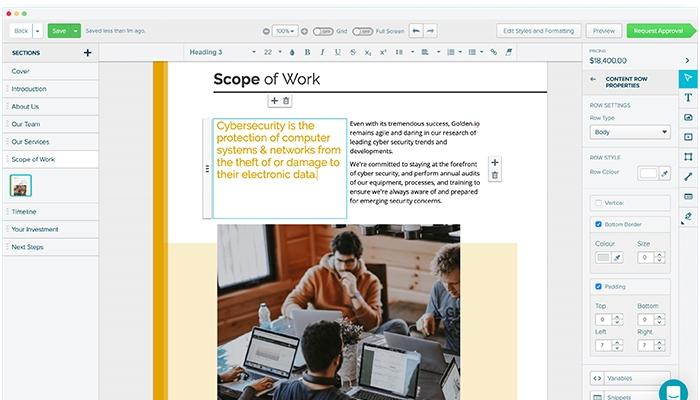 Proposify Editor