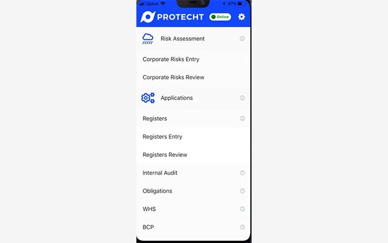 Protecht ERM Mobile Interface