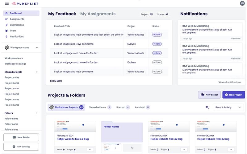 Punchlist Dashboard