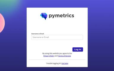 pymetrics Log In Page