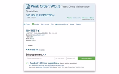 Quantum MX Work order