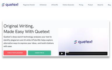 Quetext Homepage