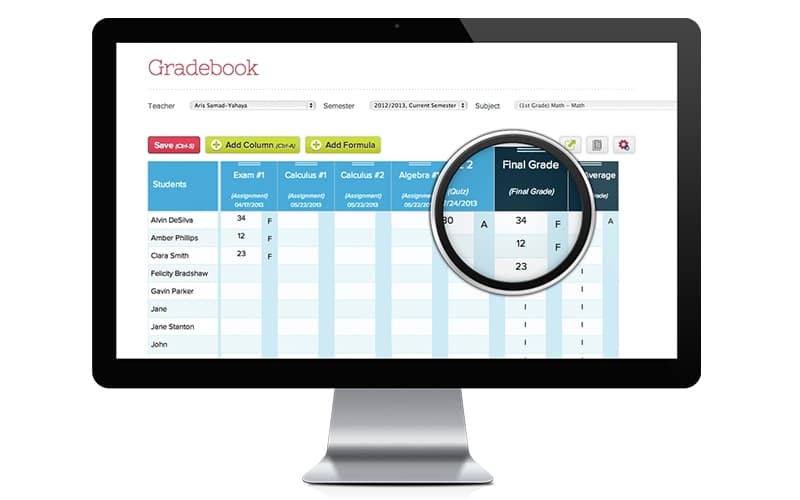 QuickSchools Gradebook
