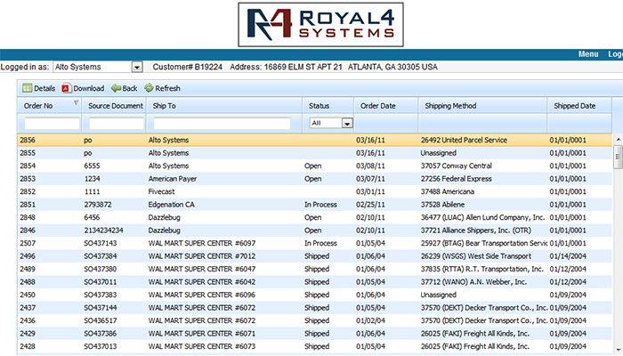 R4 Enterprise Web Order Processing