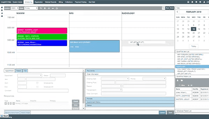 RCM Cloud scheduling