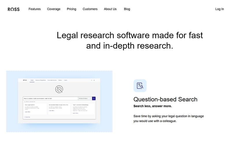 ROSS Intelligence Legal Research