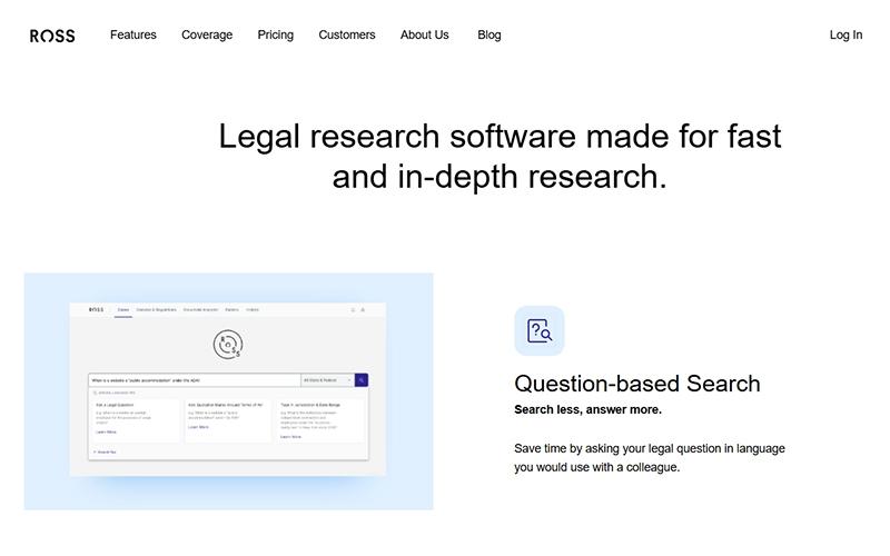 ROSS Intelligence Legal Research