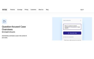 ROSS Intelligence Case Overviews