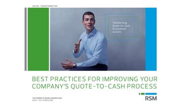 Improving Your Company's Quote to Cash Process