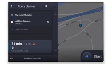 Rand McNally Fleet Solutions route planner