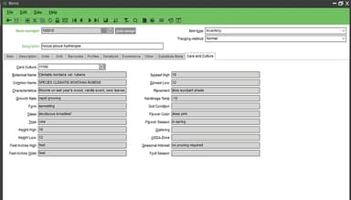 Rapid Garden POS care/culture notes