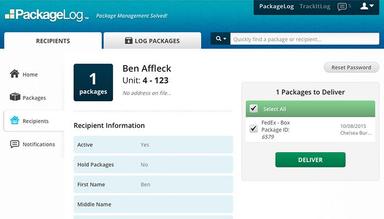 PackageLog Recipient Information