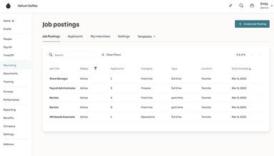 Recruiting job postings