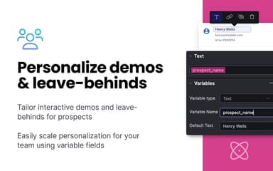 Reprise Personalize demos & leave behinds