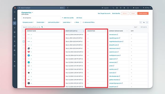 Resonate HubSpot CRM with Company Name