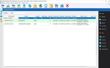 RetailEdge Purchase Orders